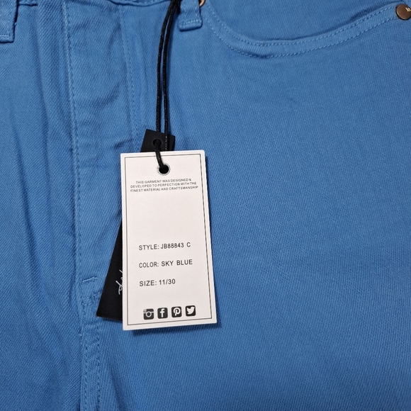 Judy Blue Jeans Womens Size 11/30 High Waisted Tummy Control Top Sky Blue Pants - Picture 6 of 15